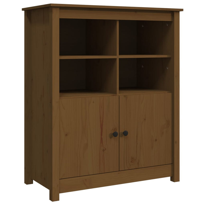 vidaXL mézbarna tömör fenyőfa tálalószekrény 83x41,5x100 cm