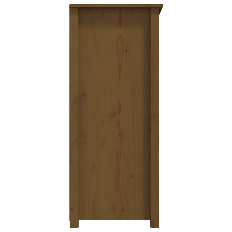 vidaXL mézbarna tömör fenyőfa tálalószekrény 83x41,5x100 cm