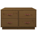 vidaXL mézbarna tömör fenyőfa dohányzóasztal 80x80x45 cm