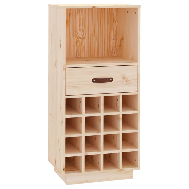 vidaXL tömör fenyőfa borszekrény 45x34x100 cm