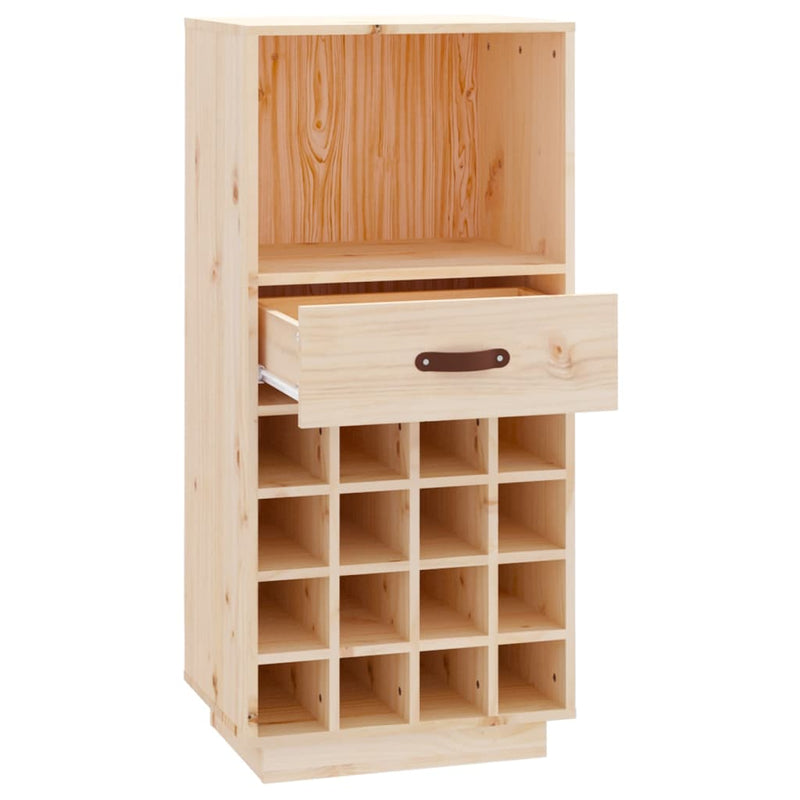 vidaXL tömör fenyőfa borszekrény 45x34x100 cm