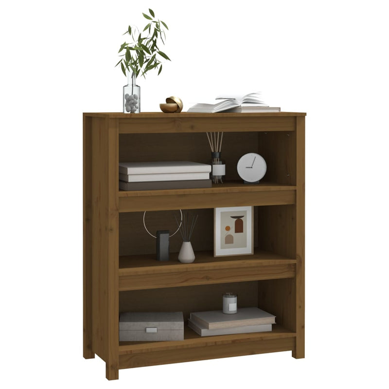 vidaXL mézbarna tömör fenyőfa faliszekrény 80x35x97 cm