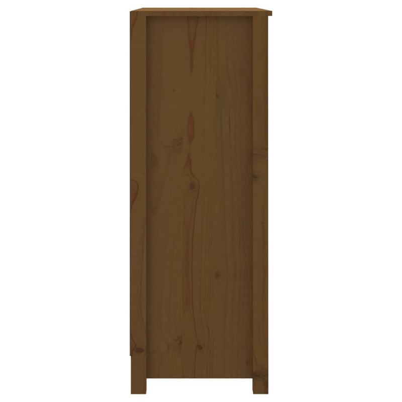 vidaXL mézbarna tömör fenyőfa faliszekrény 80x35x97 cm