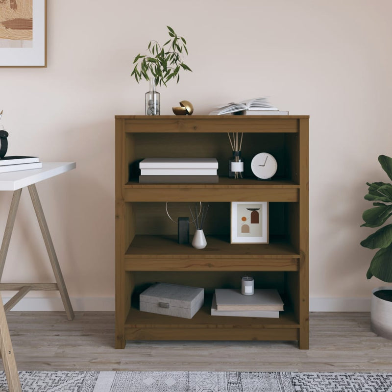 vidaXL mézbarna tömör fenyőfa faliszekrény 80x35x97 cm