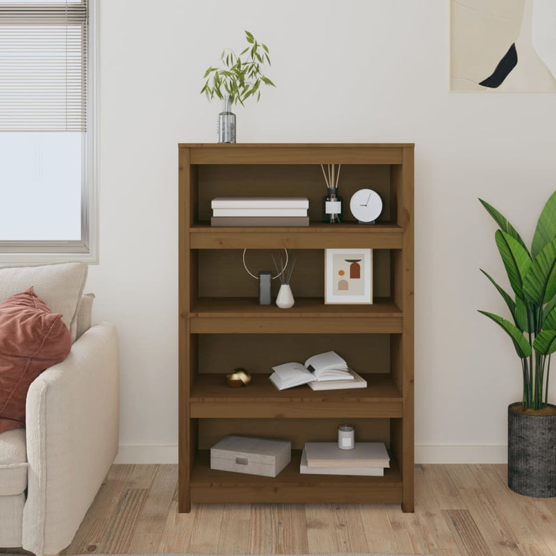 vidaXL mézbarna tömör fenyőfa faliszekrény 80 x 35 x 126 cm