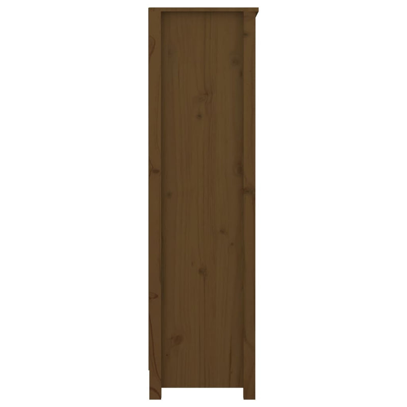 vidaXL mézbarna tömör fenyőfa faliszekrény 80 x 35 x 126 cm