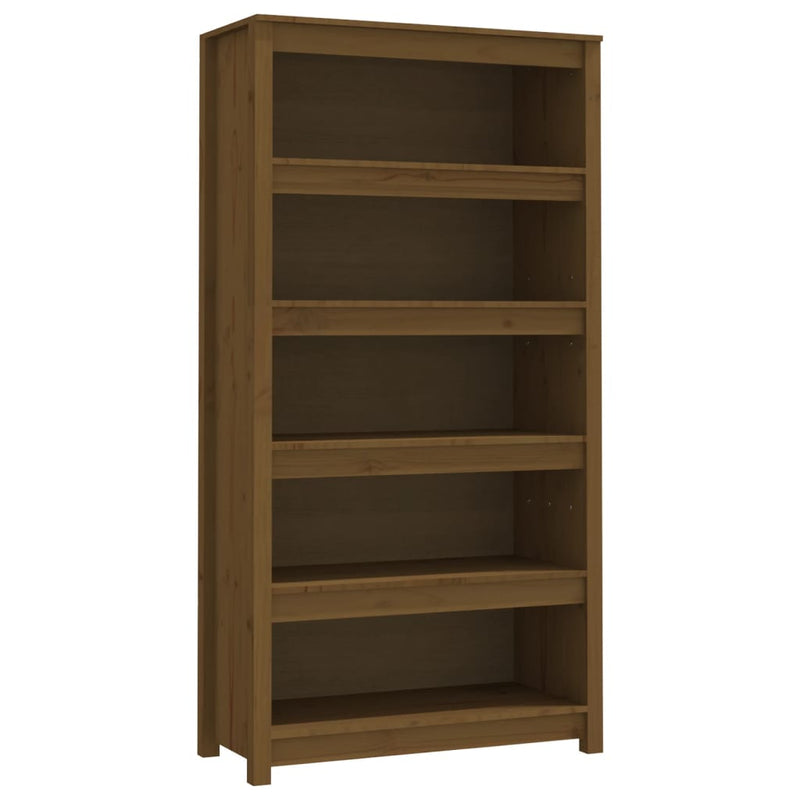 vidaXL mézbarna tömör fenyőfa faliszekrény 80x35x154 cm