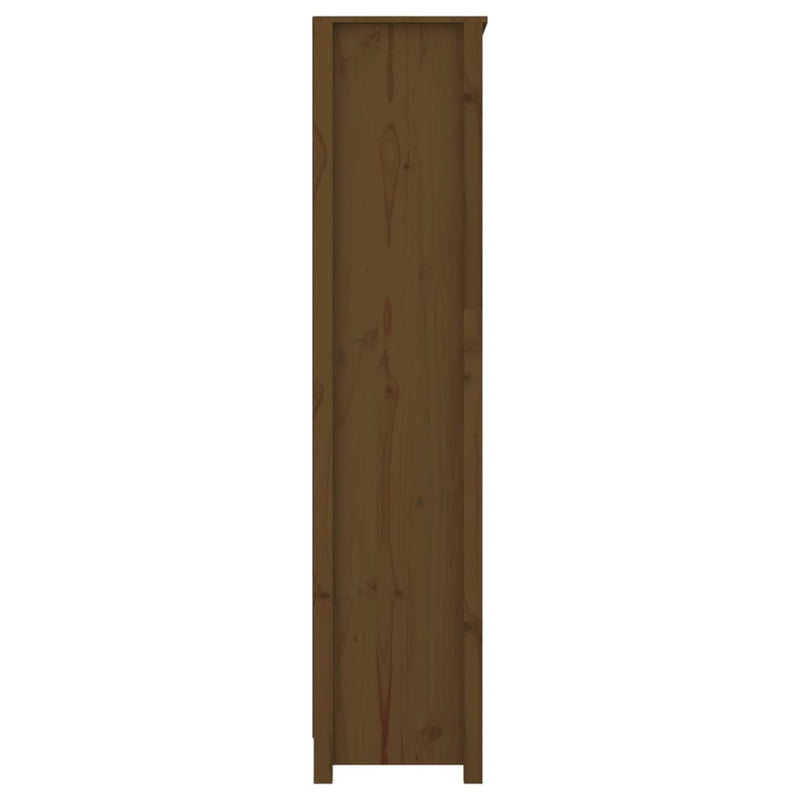 vidaXL mézbarna tömör fenyőfa faliszekrény 80x35x154 cm