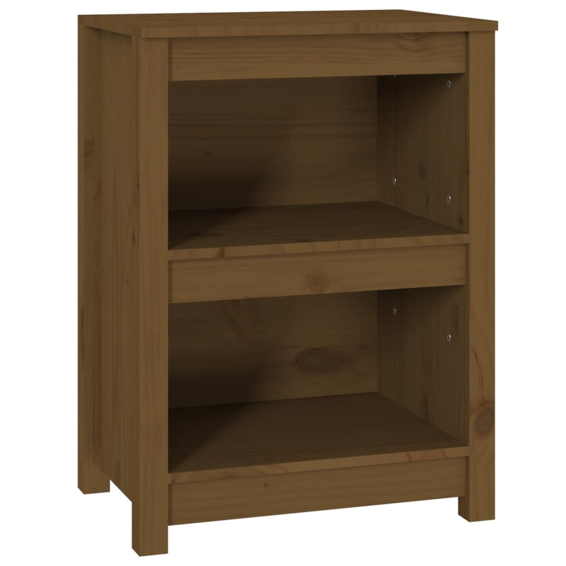 vidaXL mézbarna tömör fenyőfa faliszekrény 50x35x68 cm