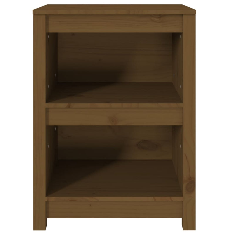 vidaXL mézbarna tömör fenyőfa faliszekrény 50x35x68 cm