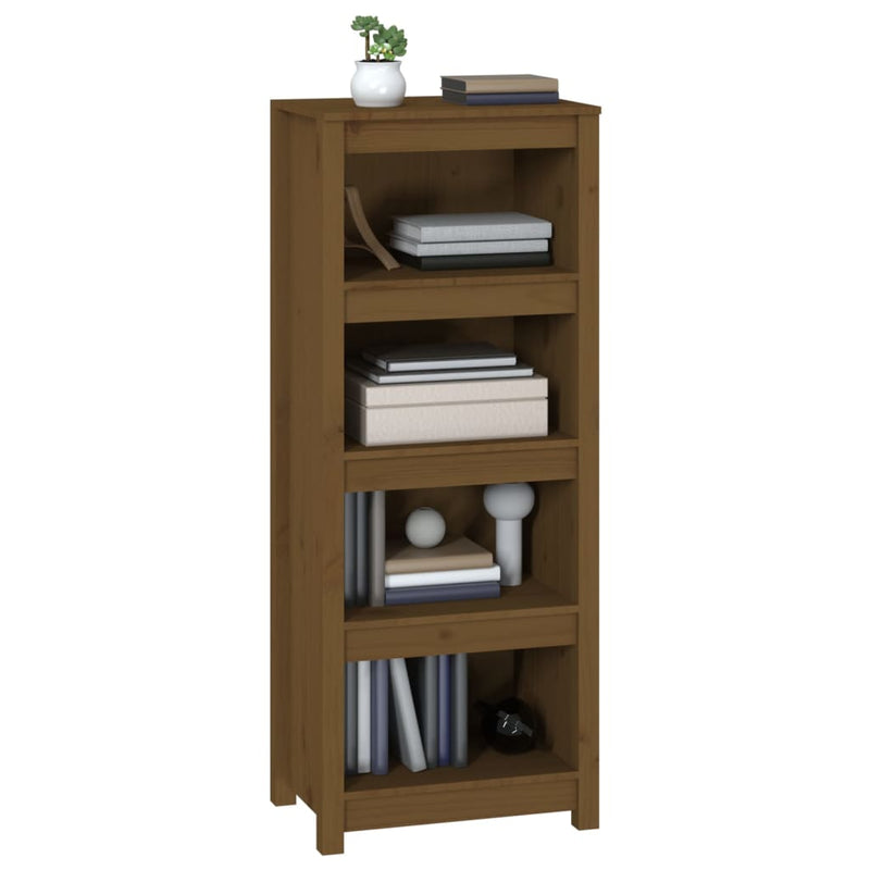 vidaXL mézbarna tömör fenyőfa faliszekrény 50x35x125,5 cm