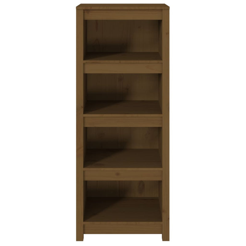 vidaXL mézbarna tömör fenyőfa faliszekrény 50x35x125,5 cm
