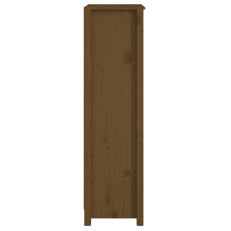 vidaXL mézbarna tömör fenyőfa faliszekrény 50x35x125,5 cm