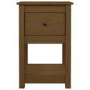 vidaXL 2 darab mézbarna tömör fenyőfa éjjeliszekrény 40x35x61,5 cm