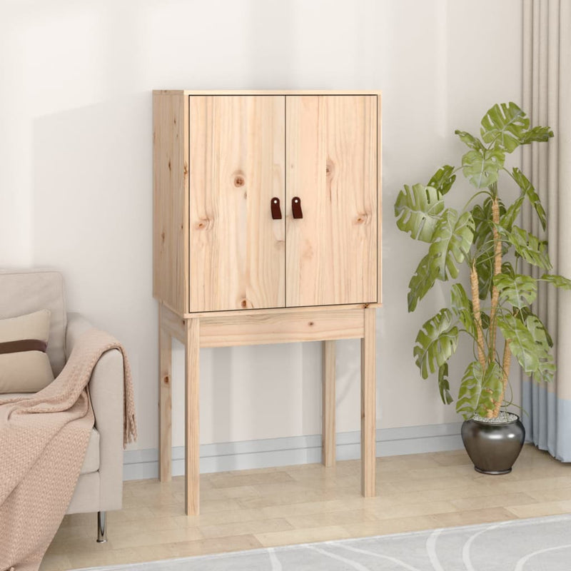 vidaXL tömör fenyőfa magasszekrény 60 x 40 x 120 cm