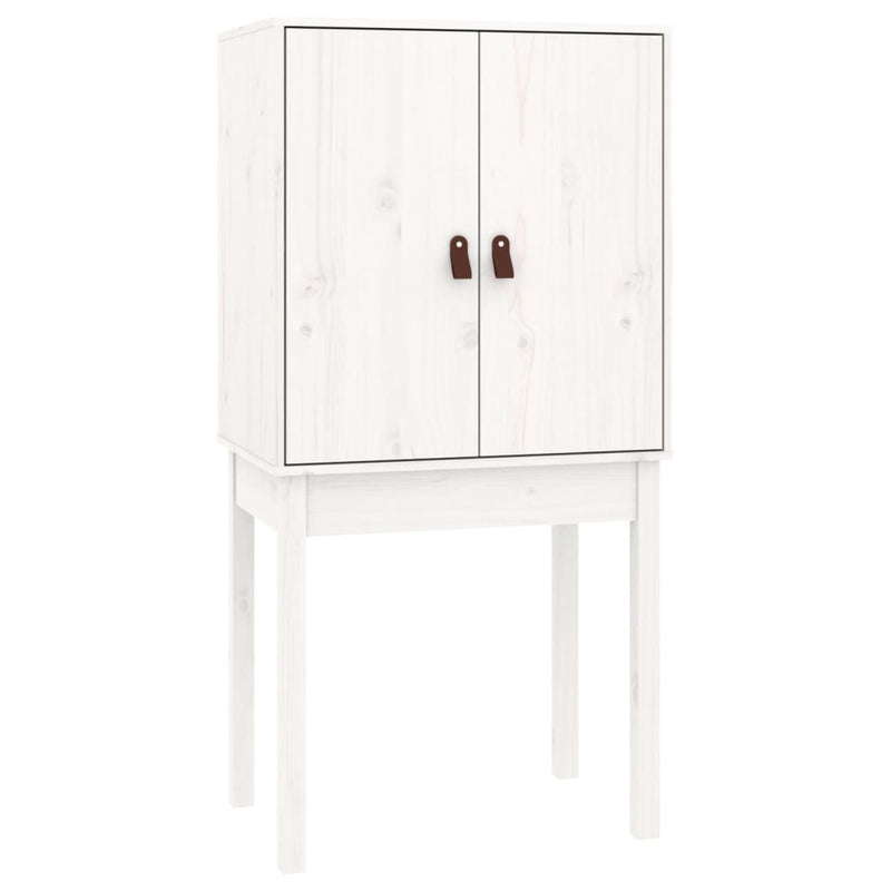 vidaXL fehér tömör fenyőfa magasszekrény 60 x 40 x 120 cm