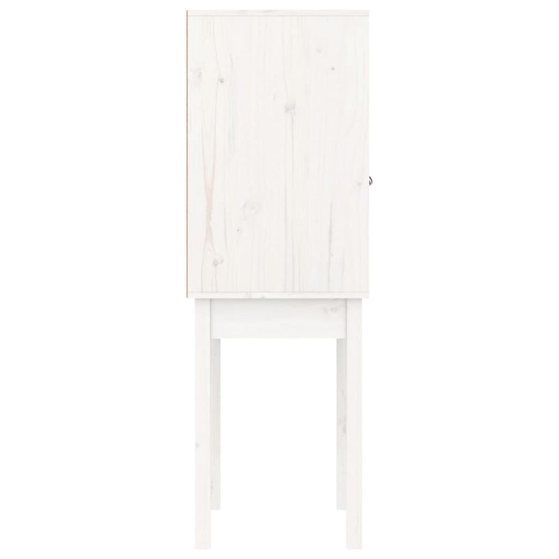 vidaXL fehér tömör fenyőfa magasszekrény 60 x 40 x 120 cm