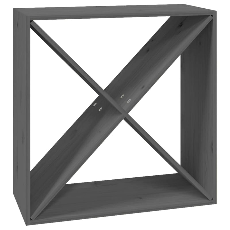 vidaXL szürke tömör fenyőfa borszekrény 62x25x62 cm