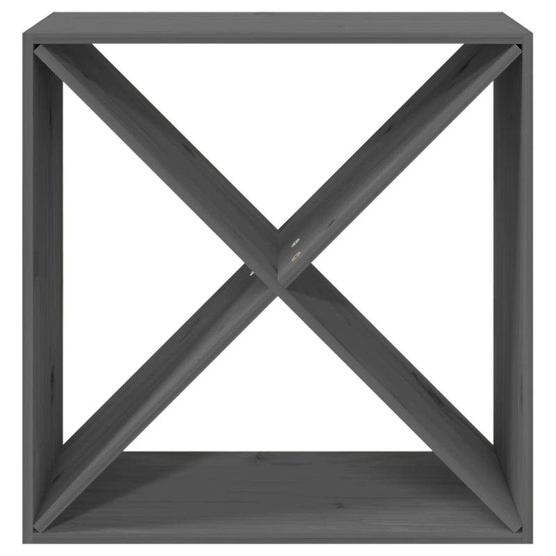 vidaXL szürke tömör fenyőfa borszekrény 62x25x62 cm