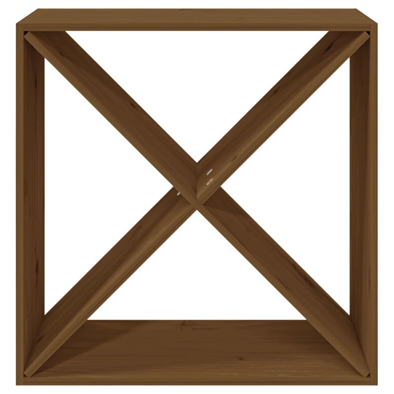 vidaXL mézbarna tömör fenyőfa borszekrény 62x25x62 cm