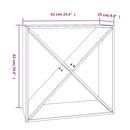 vidaXL fekete tömör fenyőfa borszekrény 62x25x62 cm