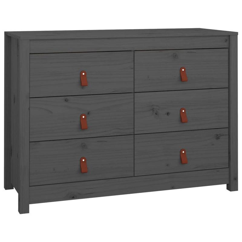 vidaXL szürke tömör fenyőfa kisszekrény 100 x 40 x 72 cm