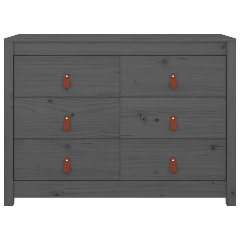 vidaXL szürke tömör fenyőfa kisszekrény 100 x 40 x 72 cm