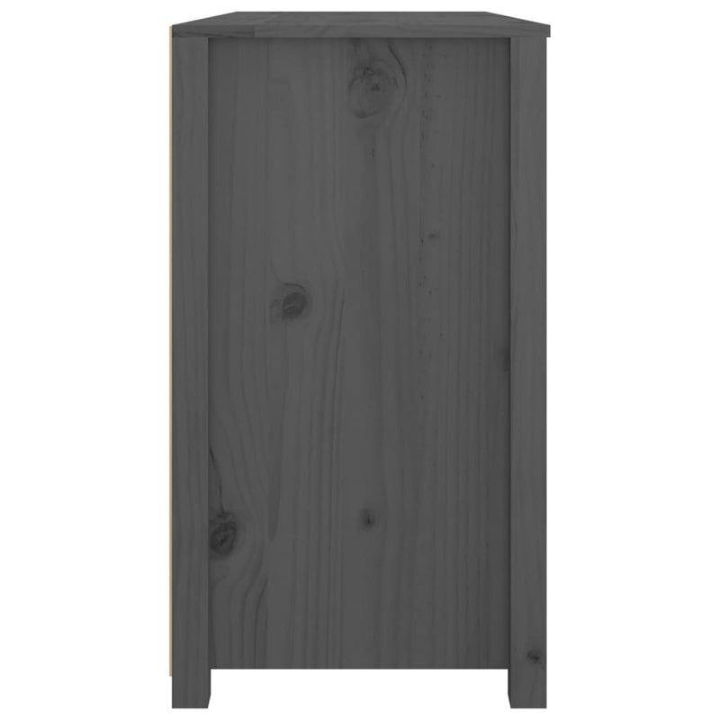 vidaXL szürke tömör fenyőfa kisszekrény 100 x 40 x 72 cm