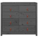 vidaXL szürke tömör fenyőfa kisszekrény 100 x 40 x 90 cm