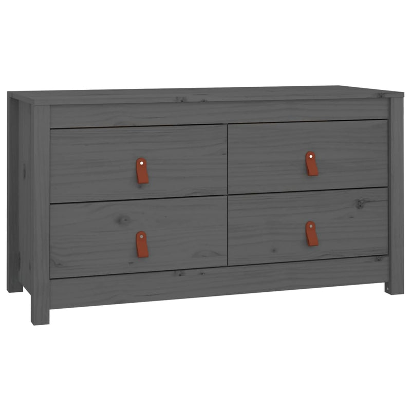 vidaXL szürke tömör fenyőfa kisszekrény 100 x 40 x 54 cm