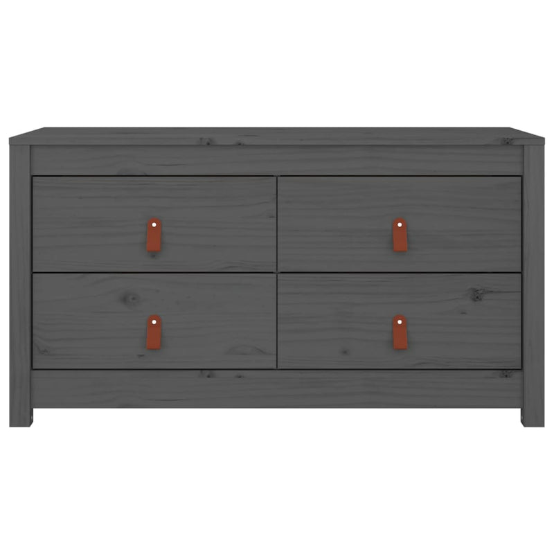 vidaXL szürke tömör fenyőfa kisszekrény 100 x 40 x 54 cm