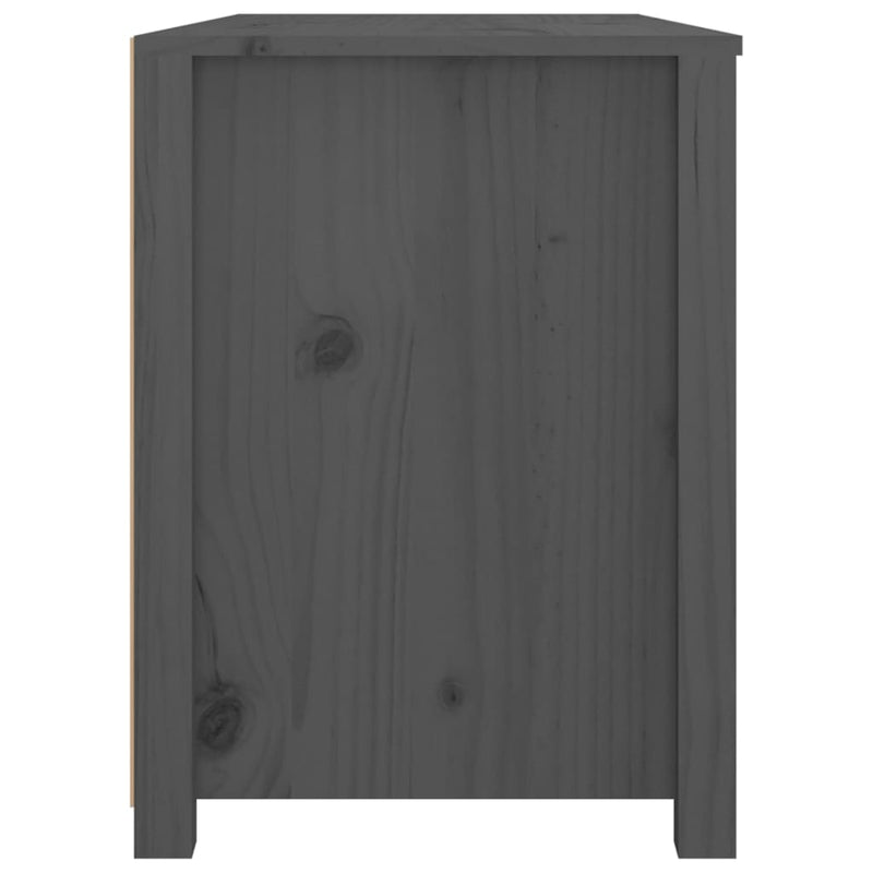 vidaXL szürke tömör fenyőfa kisszekrény 100 x 40 x 54 cm