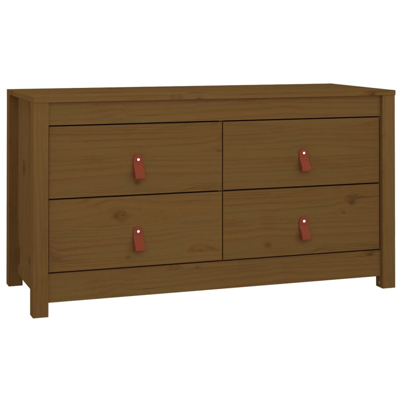 vidaXL mézbarna tömör fenyőfa kisszekrény 100x40x54 cm