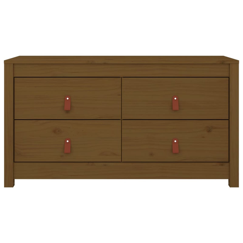 vidaXL mézbarna tömör fenyőfa kisszekrény 100x40x54 cm