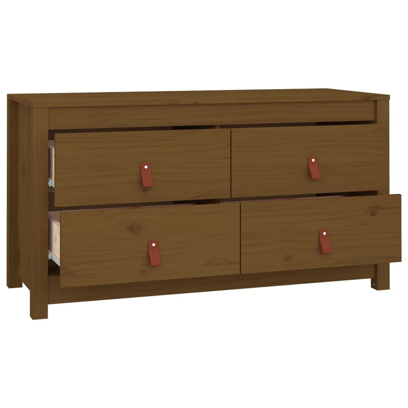 vidaXL mézbarna tömör fenyőfa kisszekrény 100x40x54 cm