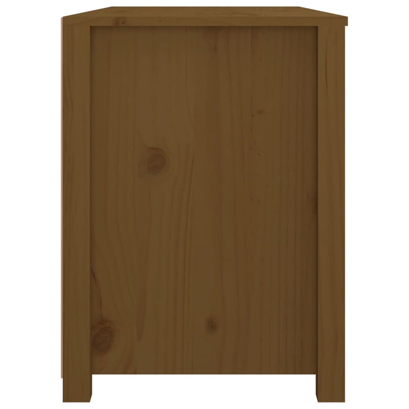 vidaXL mézbarna tömör fenyőfa kisszekrény 100x40x54 cm
