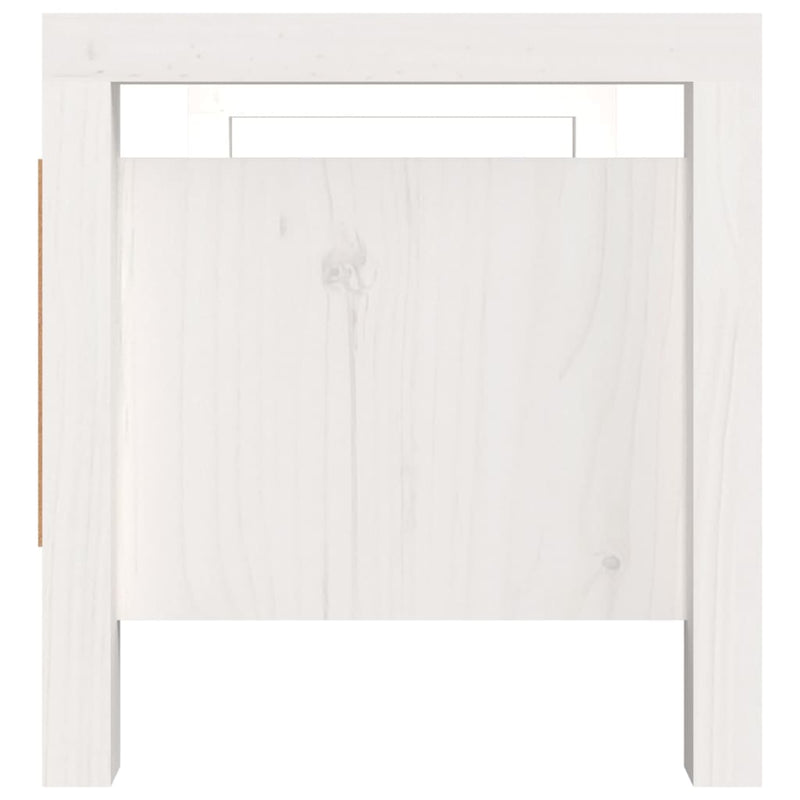 vidaXL fehér tömör fenyőfa előszoba pad 80 x 40 x 43 cm