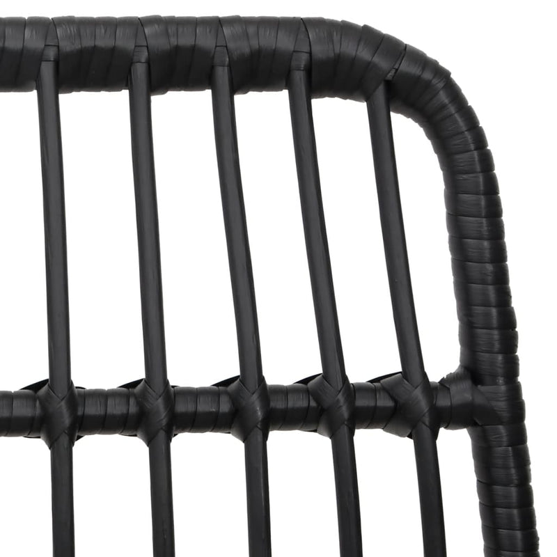 vidaXL 2 db fekete polietilén rattan kerti szék 48 x 62 x 84 cm