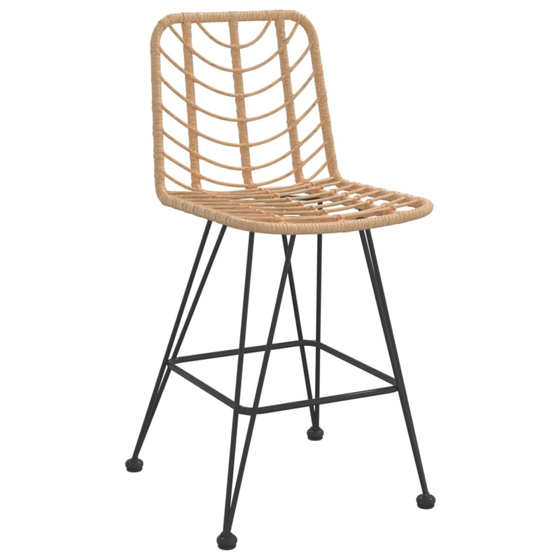 vidaXL 2 db bárszék polietilén rattan és acél 45 x 56 x 103,5 cm