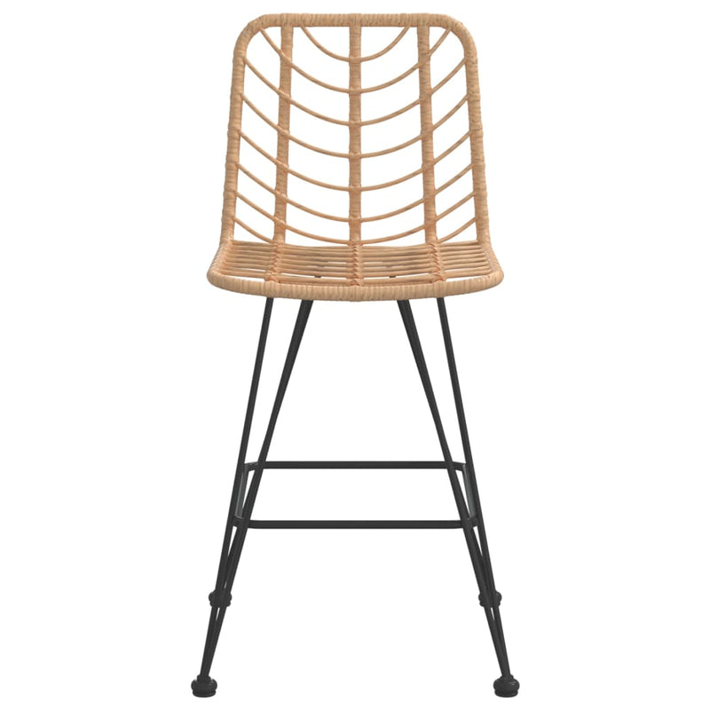 vidaXL 2 db bárszék polietilén rattan és acél 45 x 56 x 103,5 cm