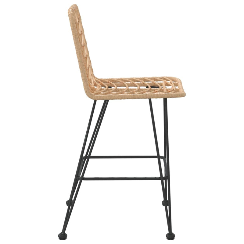 vidaXL 2 db bárszék polietilén rattan és acél 45 x 56 x 103,5 cm