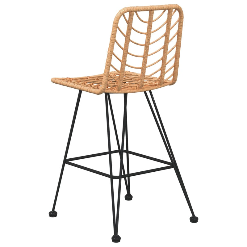 vidaXL 2 db bárszék polietilén rattan és acél 45 x 56 x 103,5 cm