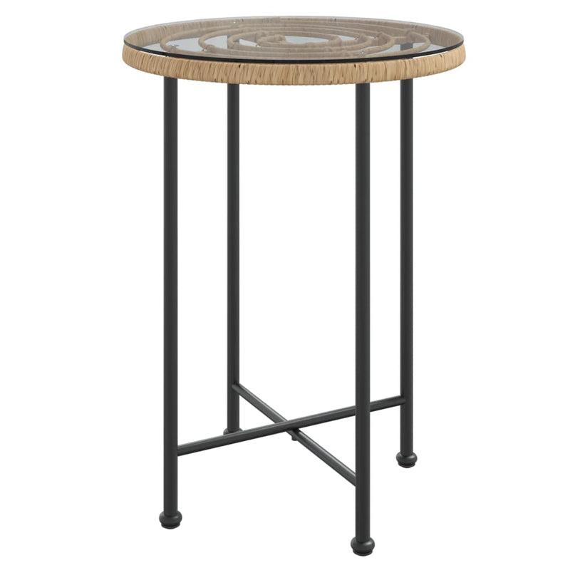 vidaXL edzett üveg és acél étkezőasztal Ø55 cm