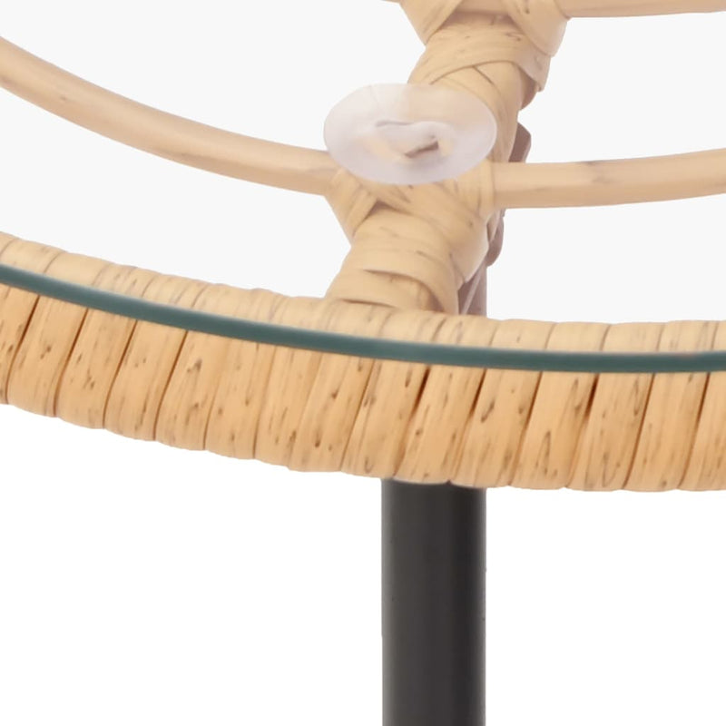vidaXL edzett üveg és acél étkezőasztal Ø55 cm