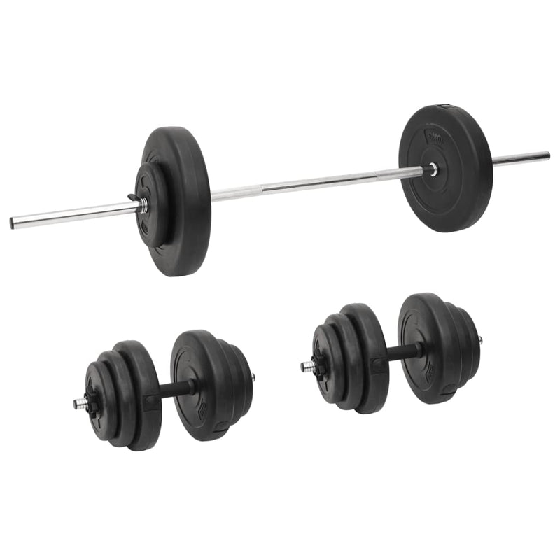 vidaXL egykezes és kétkezes súlyzók súlytárcsákkal 60 kg