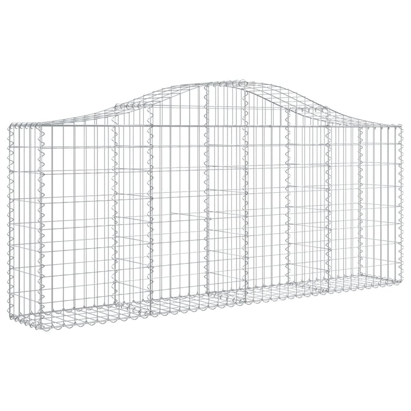 vidaXL 3 db íves horganyzott vas gabion kosár 200x30x80/100 cm