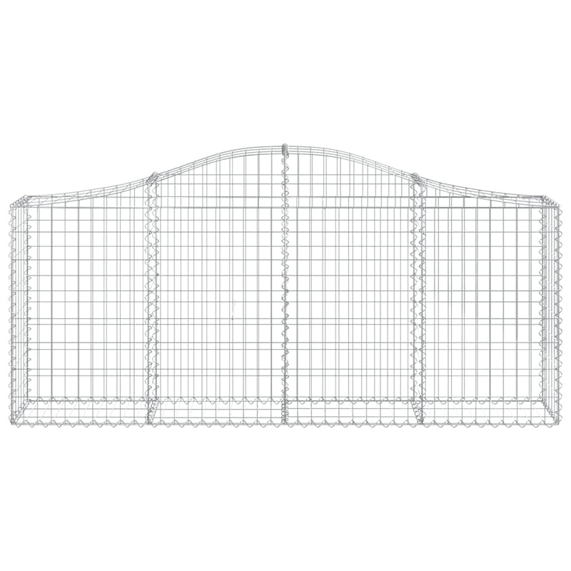 vidaXL 6 db íves horganyzott vas gabion kosár 200x30x80/100 cm