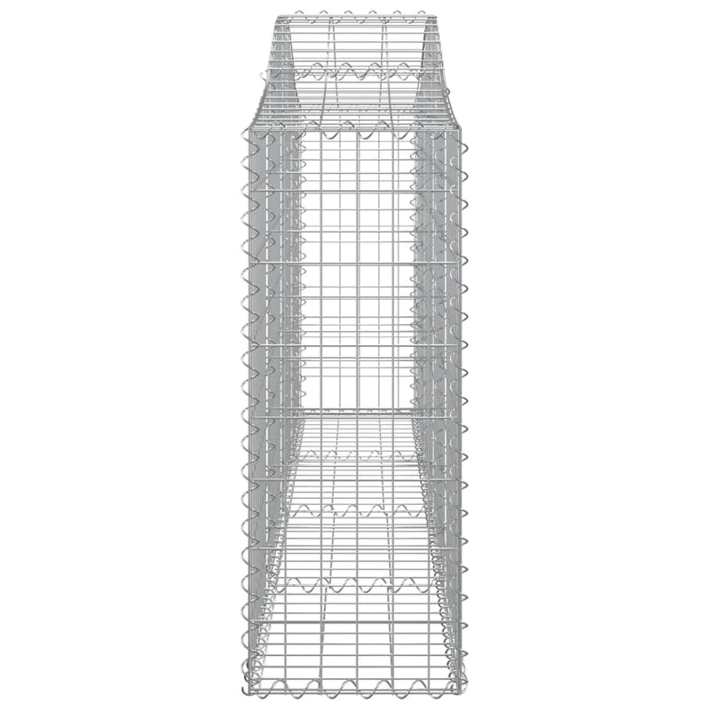 vidaXL 6 db íves horganyzott vas gabion kosár 200x30x80/100 cm