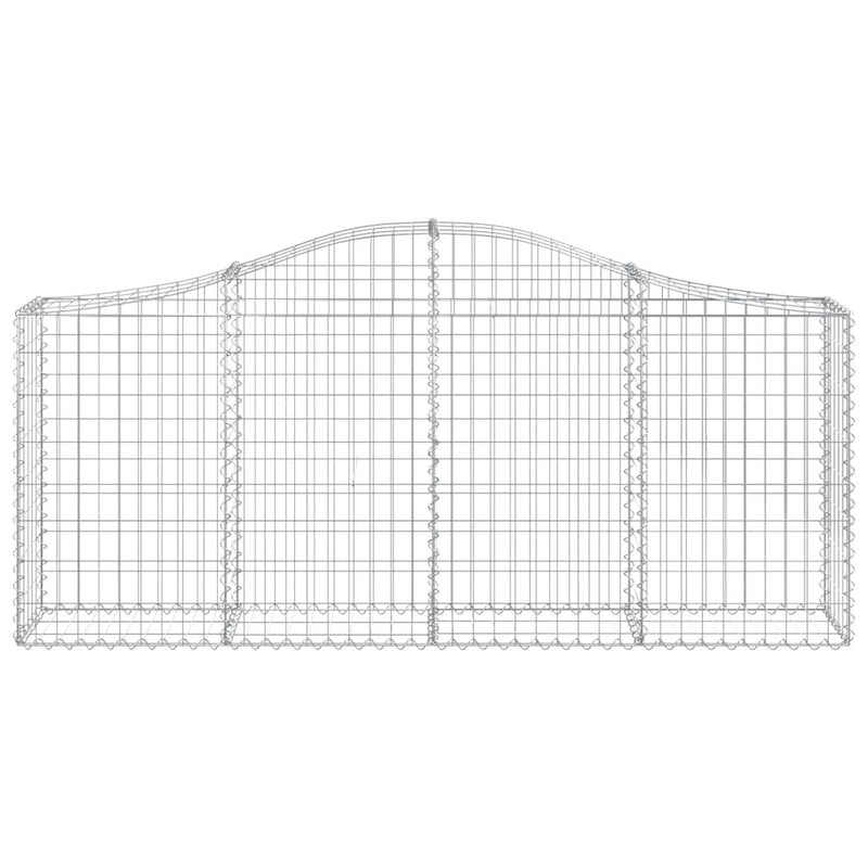 vidaXL 13 db íves horganyzott vas gabion kosár 200x30x80/100 cm
