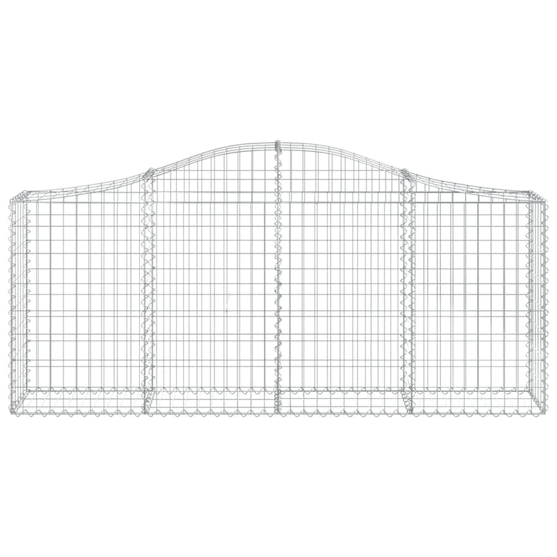 vidaXL 14 db íves horganyzott vas gabion kosár 200x30x80/100 cm